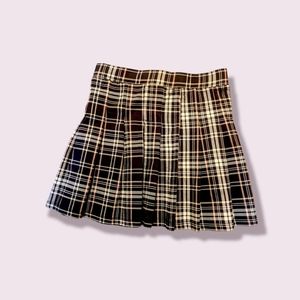 Plaid pleated skirt